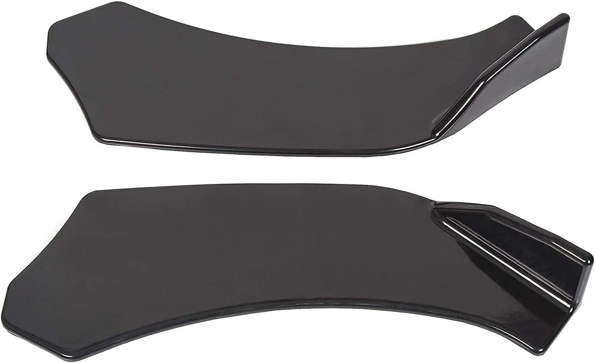 Black Universal Front Bumper Lip Chin Spoiler ABS Pack of 2 P975088