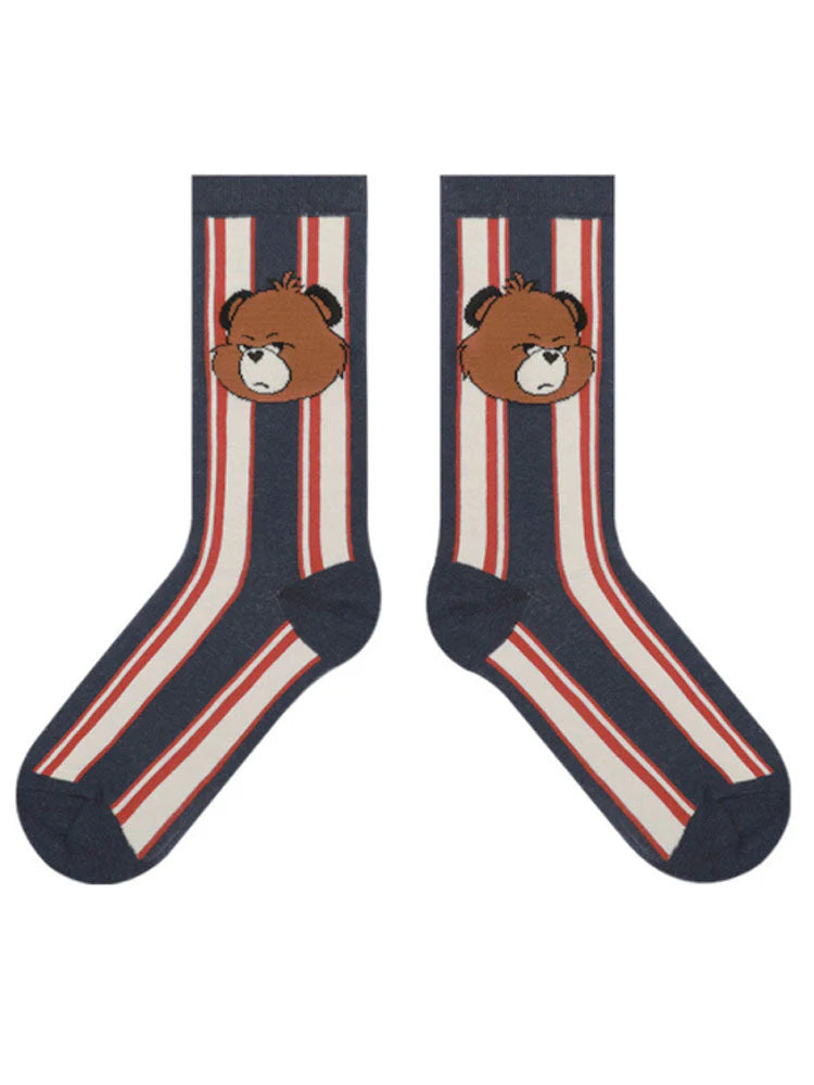 Striped Cotton Socks D223