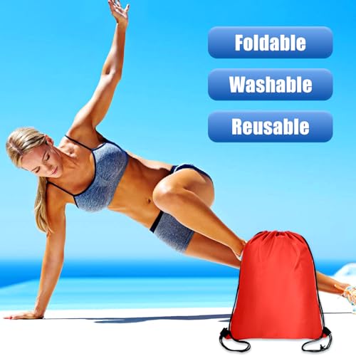 50 Pcs 10 Colors Nylon Drawstring Backpack Y144