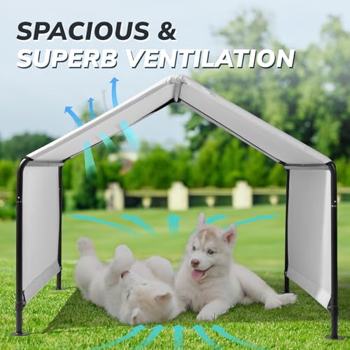 Gray Dog Tent with Waterproof Cover T528