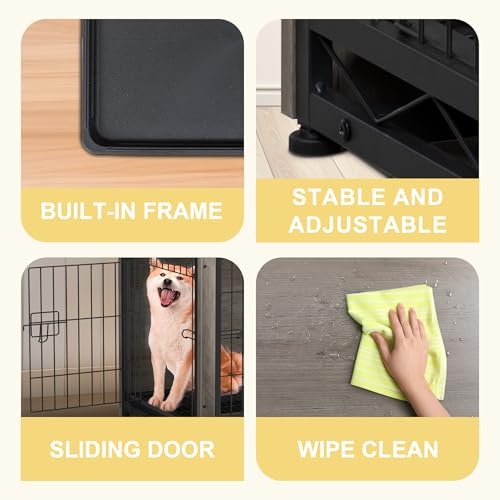 Grey Wooden Dog Kennel Table N22217