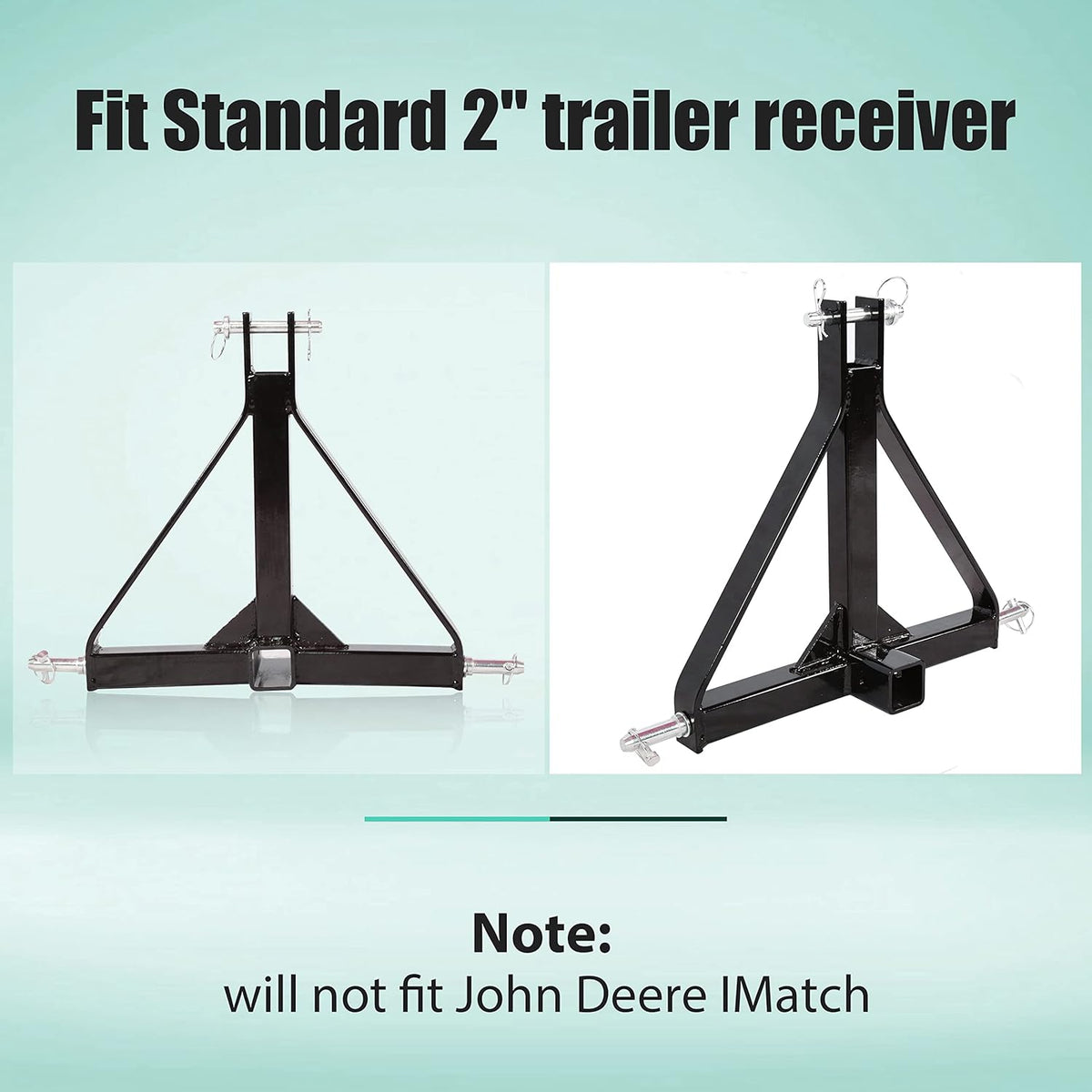 3 Point 2 Receiver Tractor Tow Hitch Drawbar Adapter U5869