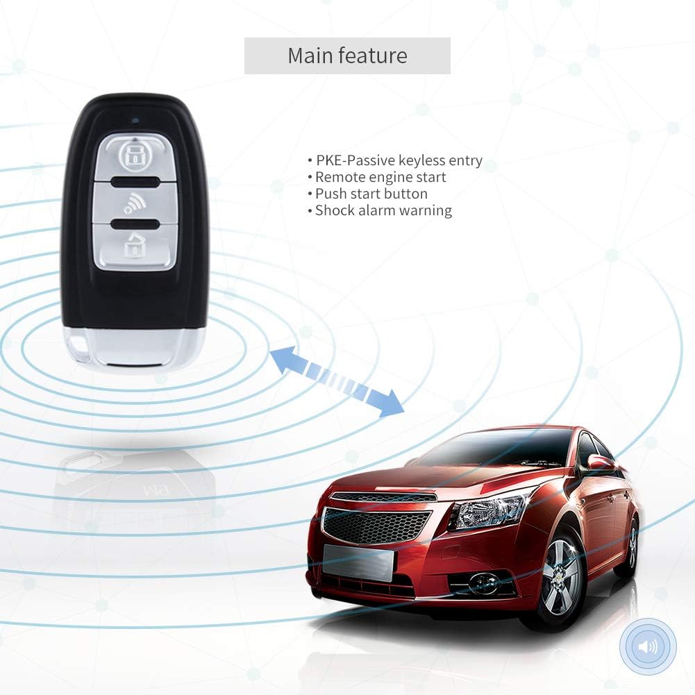 Car Alarm Remote Starter Keyless Entry Push Start DC12V L563