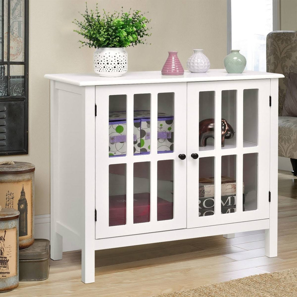 Glass Door Sideboard Storage Cabinet H2534