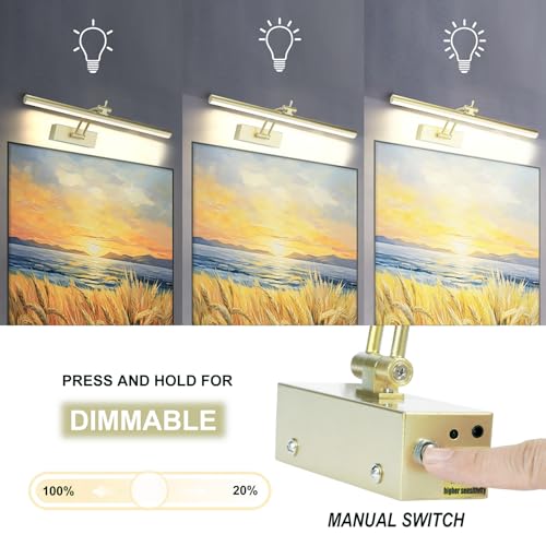 2 Pack 16" Battery Operated Gold Picture Light D65096