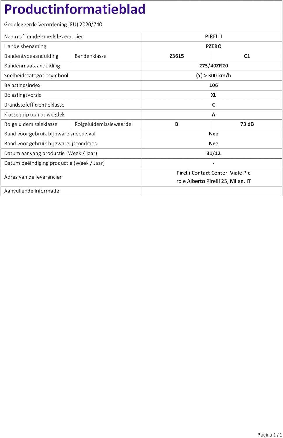 275/40R20 Radial Tire J8538