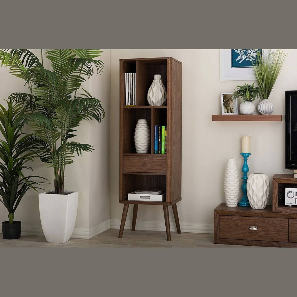 Mid-Century Modern Bookcase Sideboard Cabinet Z9697