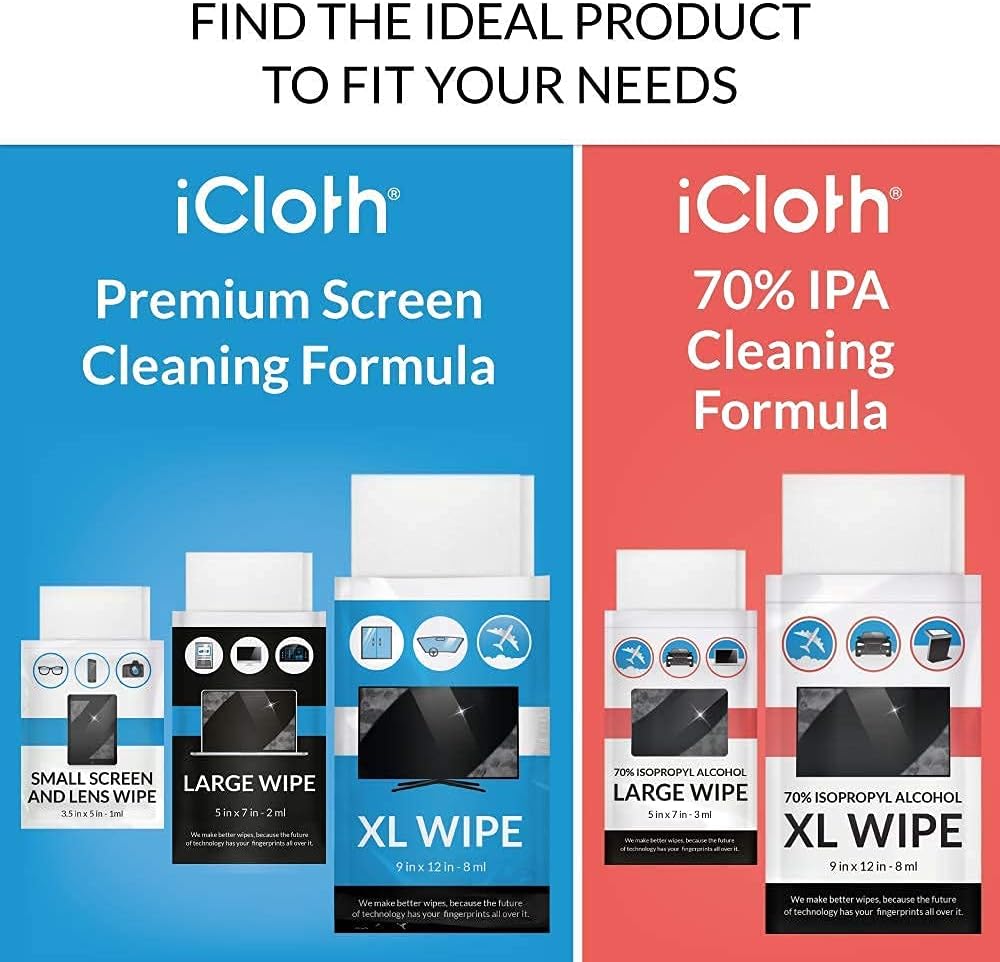 Screen Cleaning Wipes 100 Individually Wrapped H96281