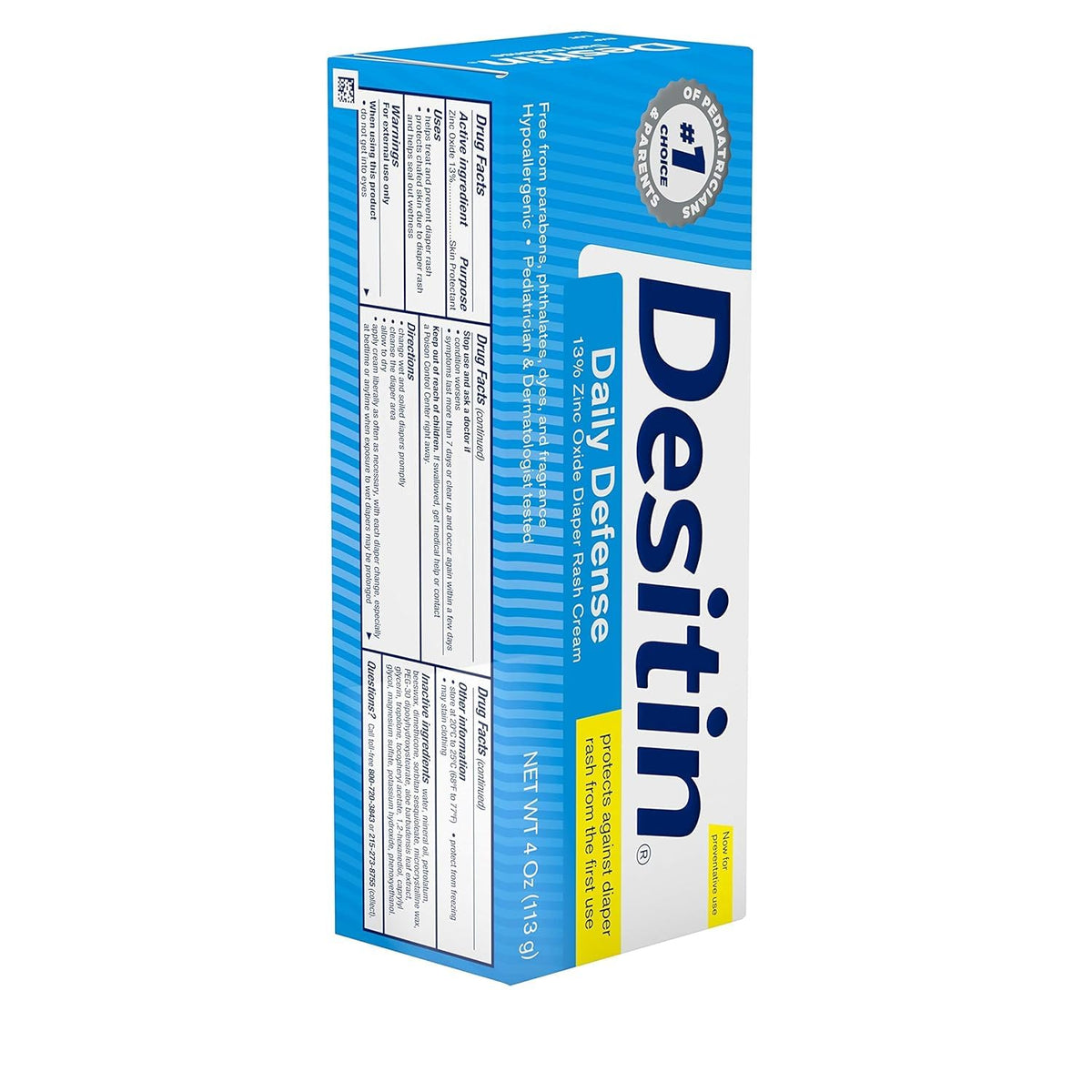 Zinc Oxide Diaper Rash Cream 4 oz (Pack of 2) J2366