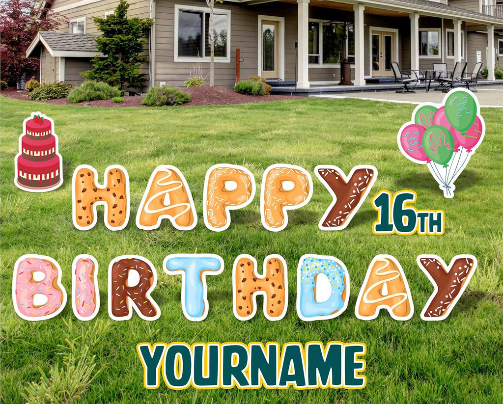 Happy Birthday Lawn Signs 13 Inch 18 Inch M912887