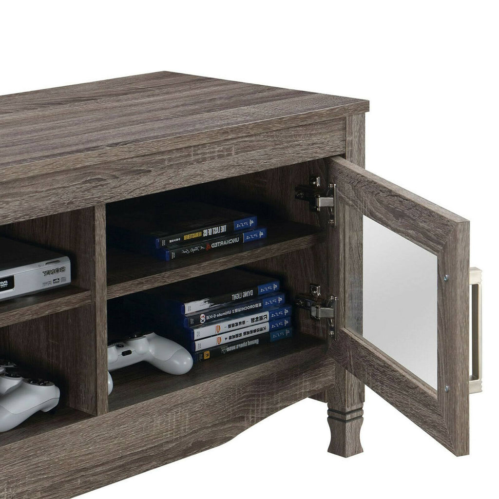 65x22 Rustic Brown Wood TV Stand P4917