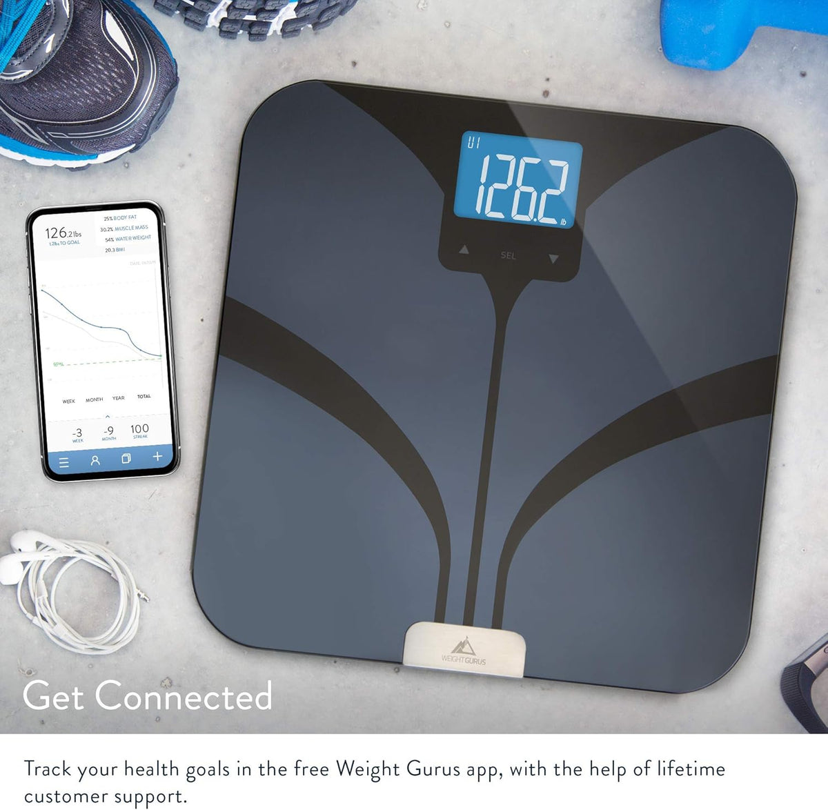 Bluetooth Connected Bathroom Smart Scale O571