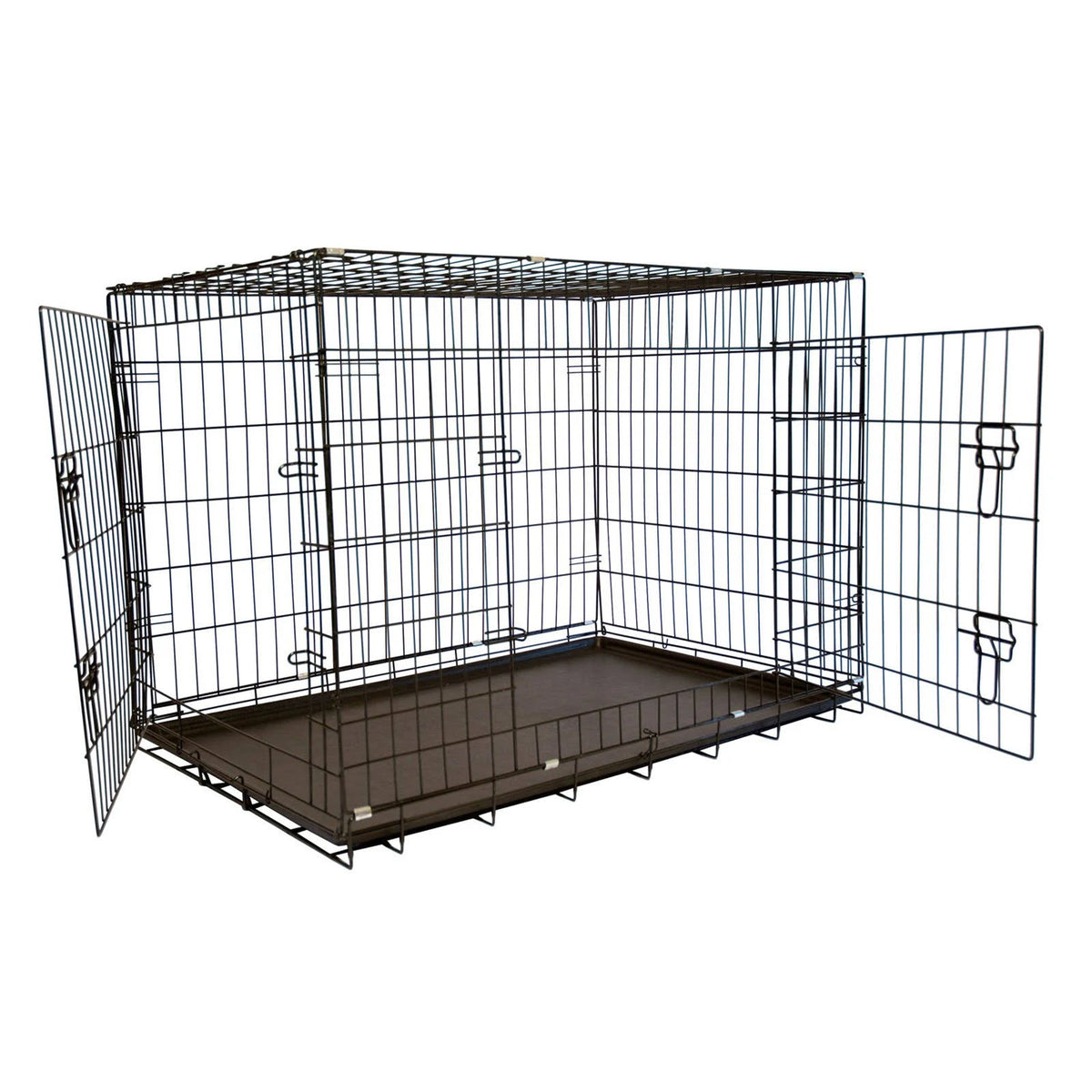 Foldable Double Door Pet Crate with Divider B6897