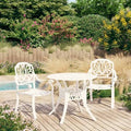 White Cast Aluminum 3 Piece Bistro Set L9023