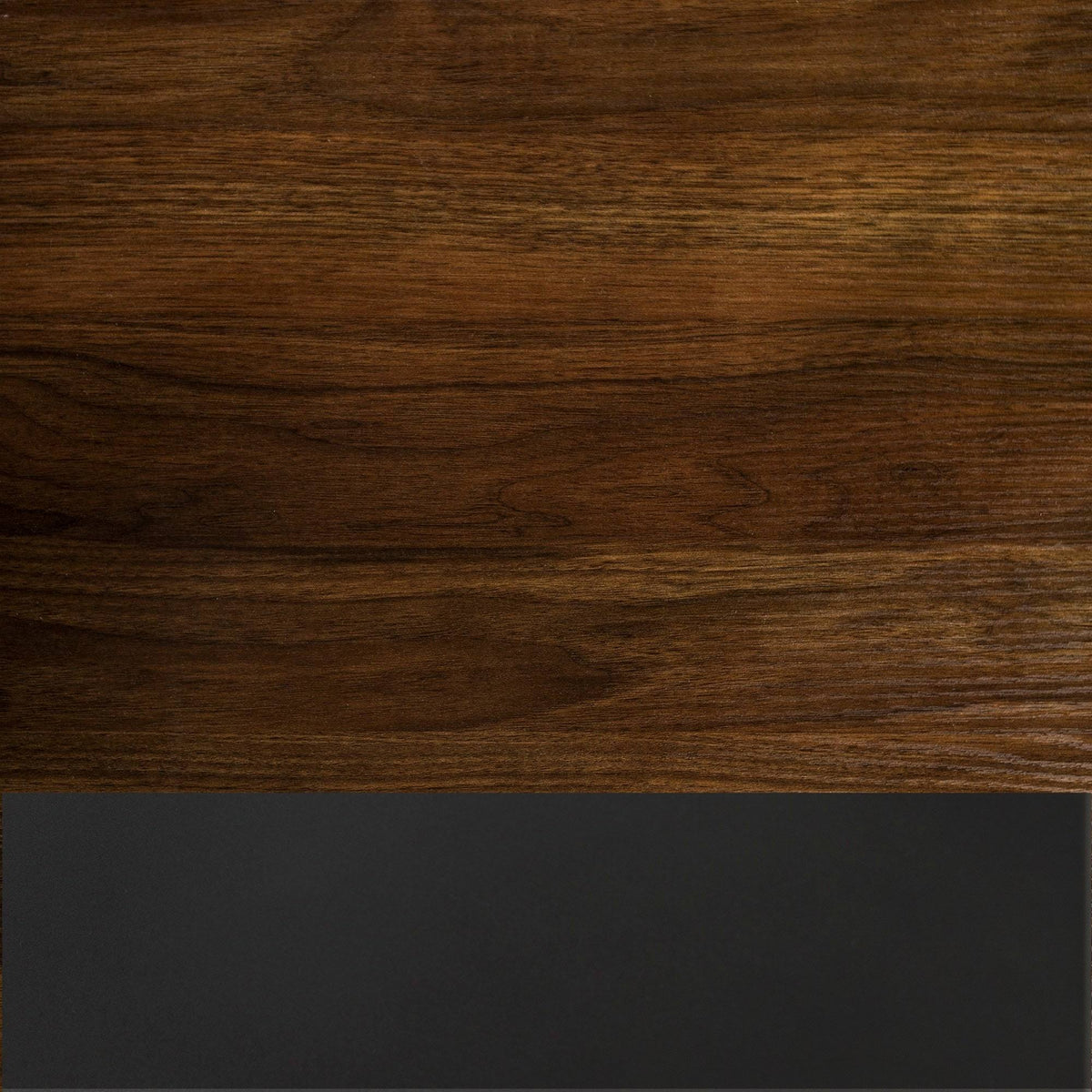 3-Piece Dark Walnut Black Metal Entertainment Wall M496