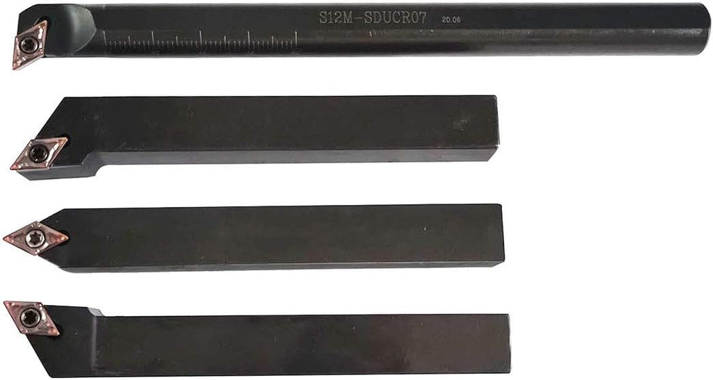 1/2 Mini Lathe Indexable Carbide Turning Tool Holder Bit Set M84643