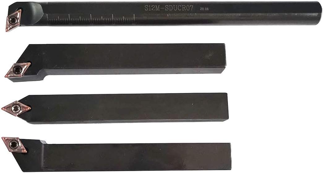 1/2 Mini Lathe Indexable Carbide Turning Tool Holder Bit Set M84643