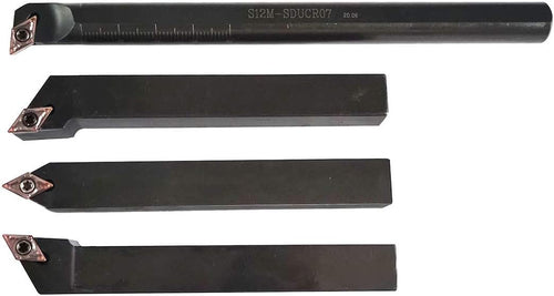 1/2 Mini Lathe Indexable Carbide Turning Tool Holder Bit Set M84643
