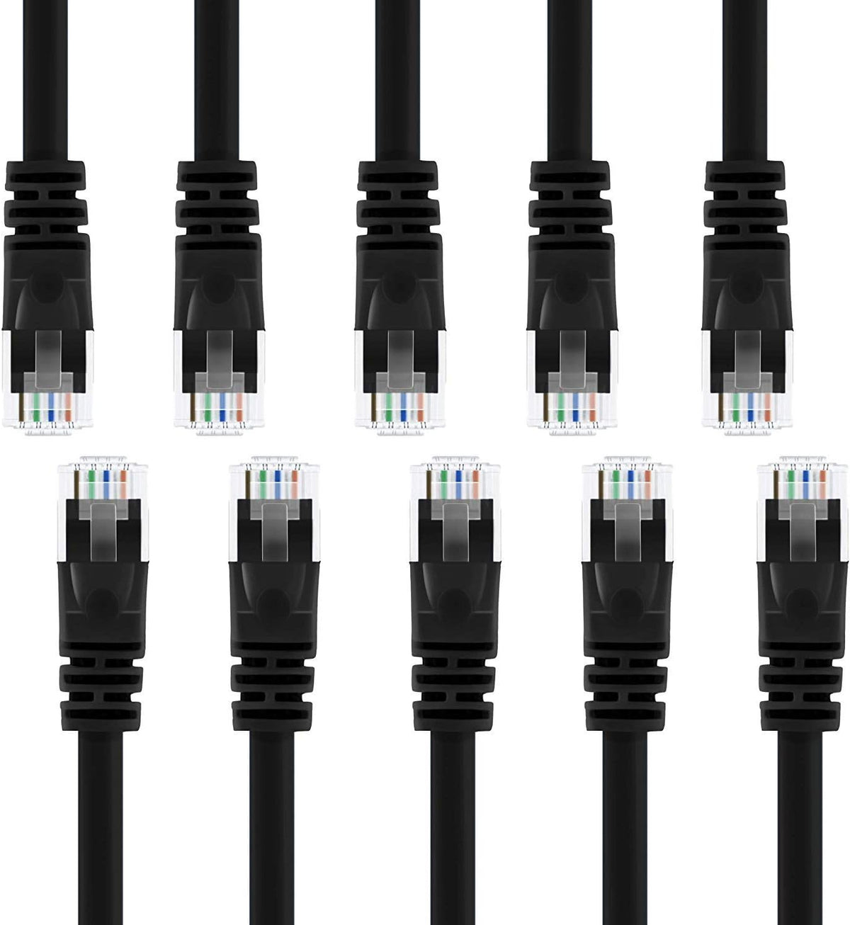 Cat5e Ethernet Patch Cable 7 Feet Black V3653