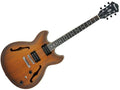 Semi-Hollow Electric Guitar Tobacco Flat Z659224