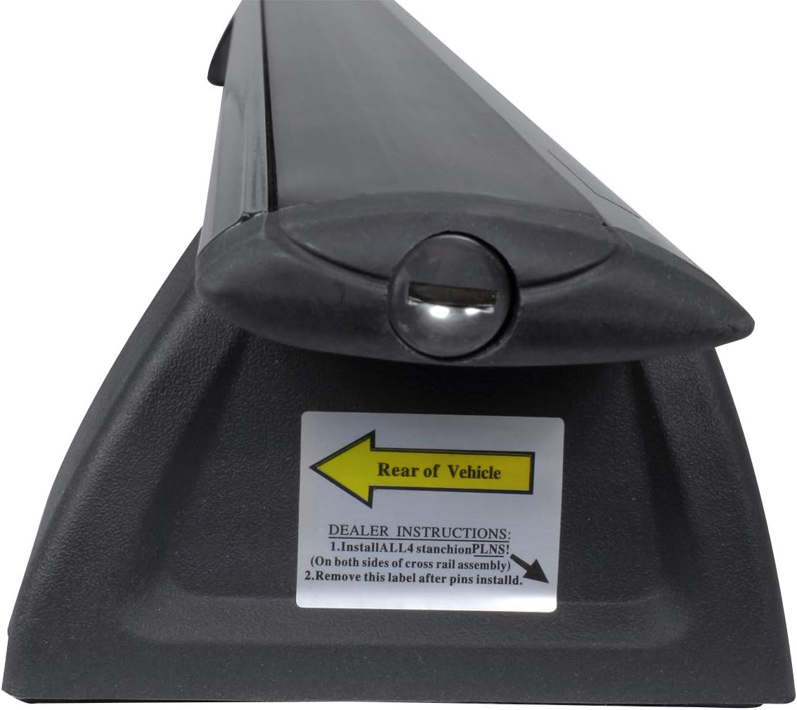 Black Roof Top Cross Bars Rack Cargo Carrier F4557