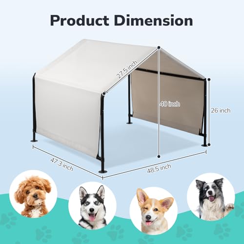 Gray Dog Tent with Waterproof Cover T528