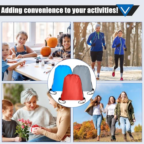 50 Pcs 10 Colors Nylon Drawstring Backpack Y144