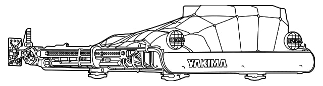 Rack-mounted Cargo Basket with Net A356