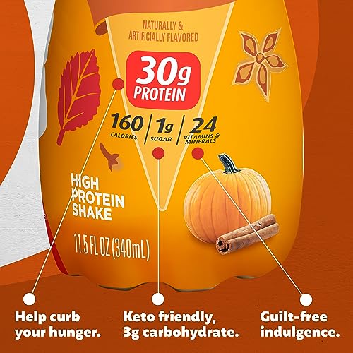 Pumpkin Spice 11.5 Fl Oz Pack of 12 Protein Shake H642