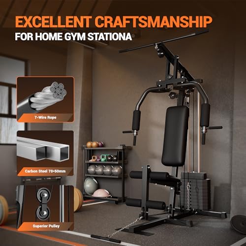 Multifunctional Home Gym Machine with Weight Stack B614493