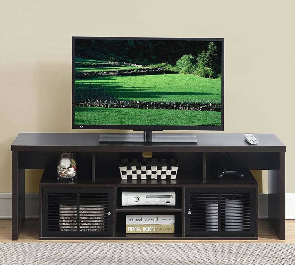 65x22 Rustic Brown Wood TV Stand P4917