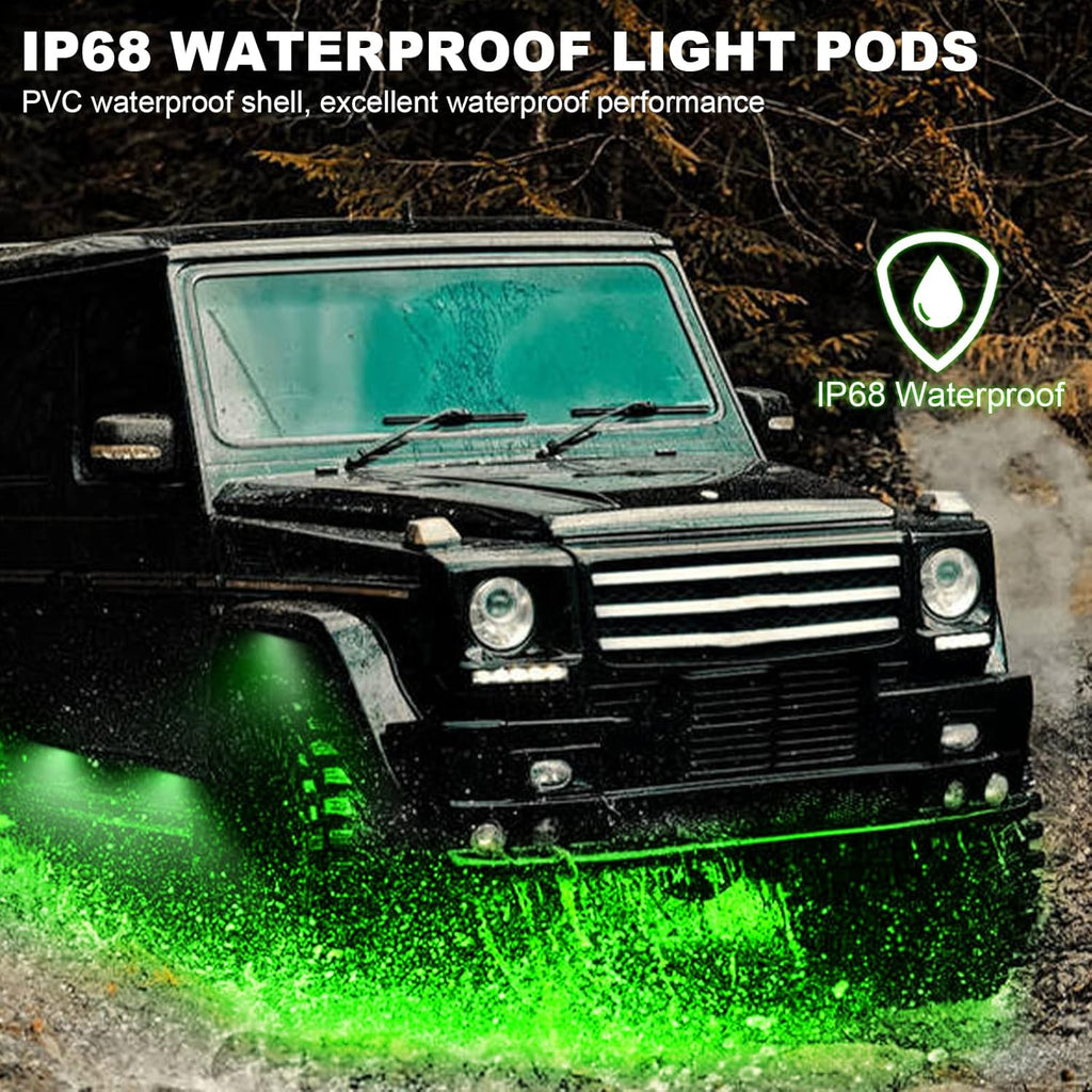 RGB LED Rock Lights 8 Pods Pack of 2 X182