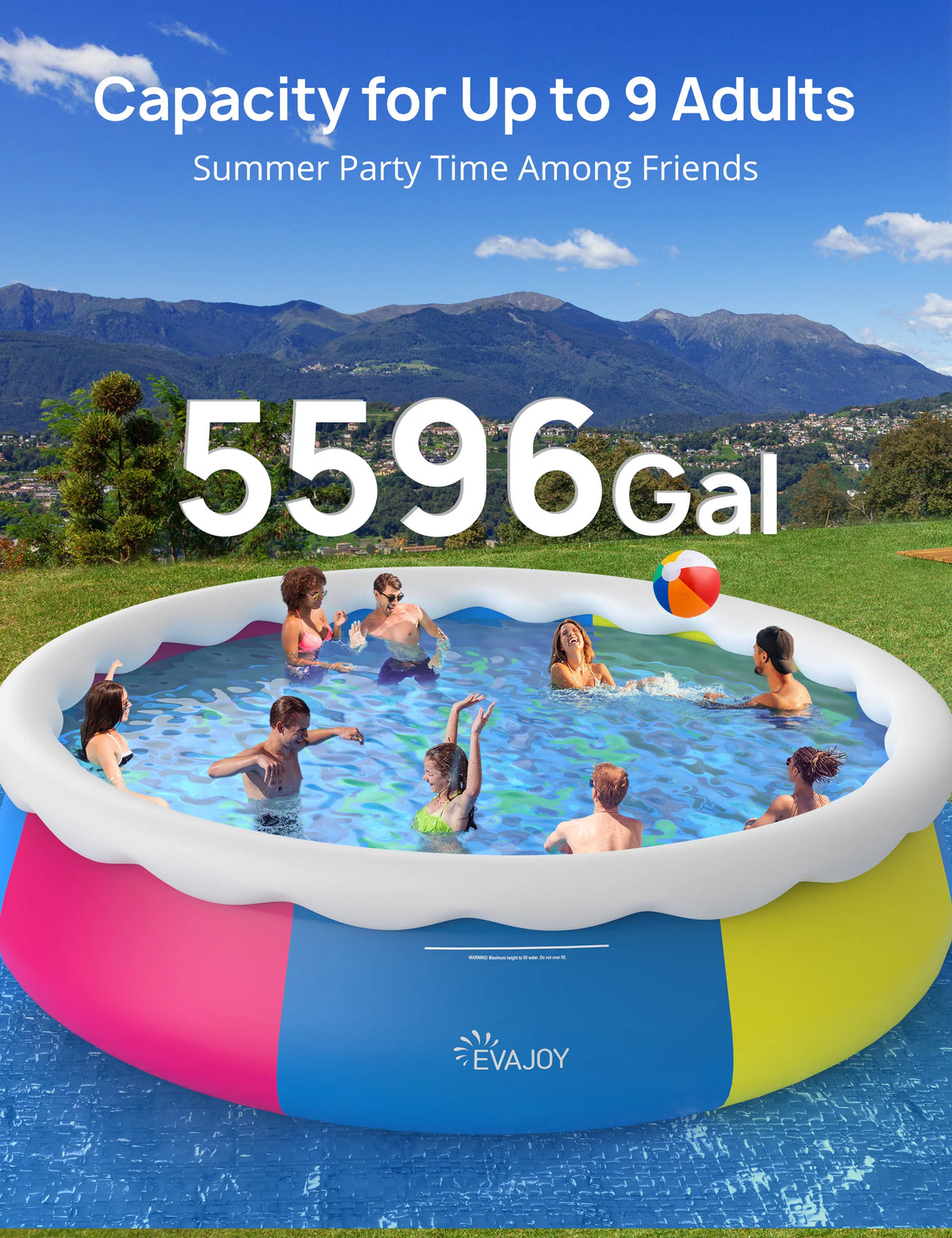 15ft 35in Above Ground Pool with Filter Pump, Ground Cloth and Cover V74276