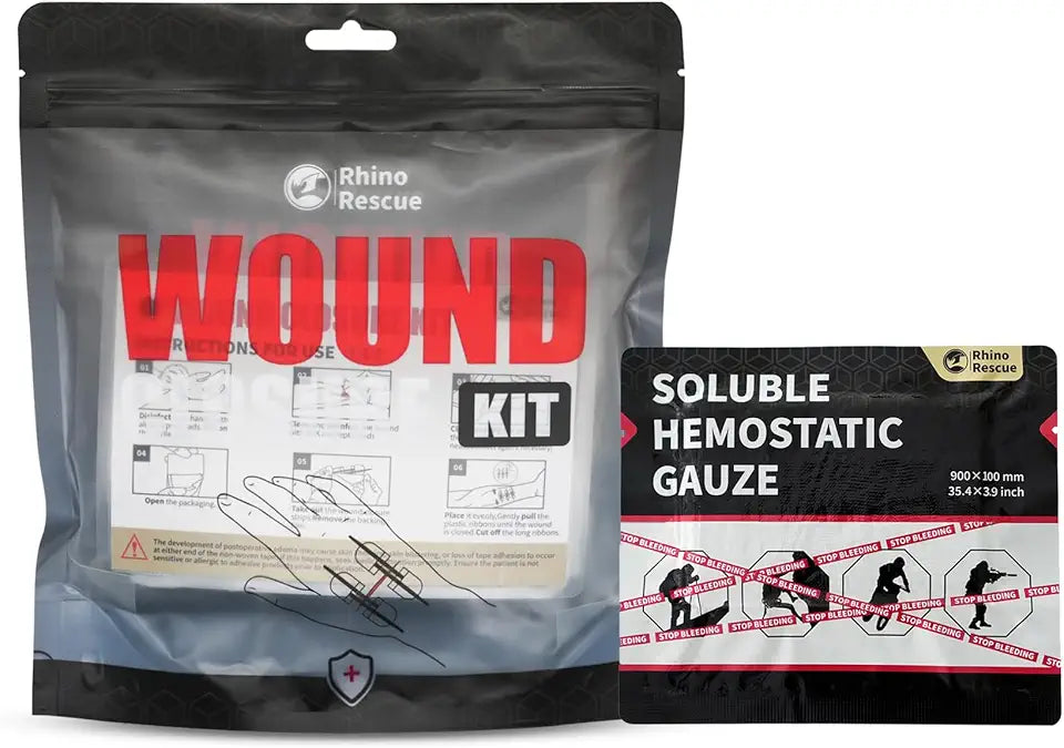 Wound Closure Kit with Hemostatic Gauze and Closure Strips J2468