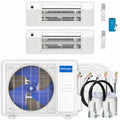 30,000 BTU 2 Zone Ceiling Cassette Ductless Air Conditioner and Heat Pump L8000