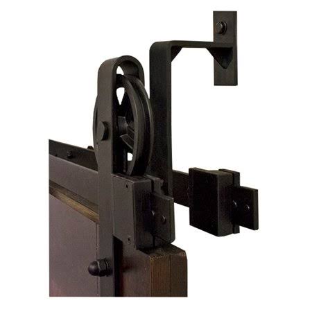 Black Rolling Barn Door Hardware Kit Rail I25379