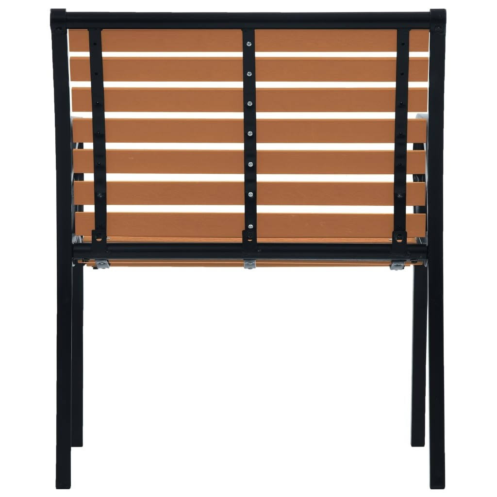 2 Pcs Steel and WPC Garden Chairs C635177