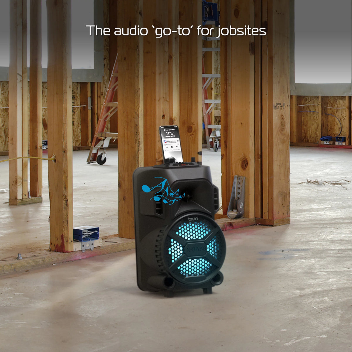 Rechargeable Bluetooth Speaker with 8in. Subwoofer and Microphone L197925