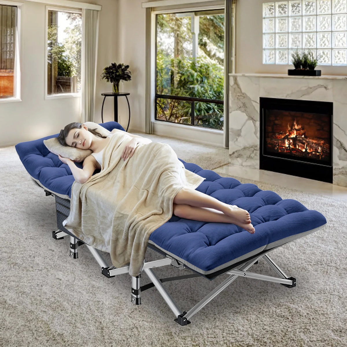 Camping Cot with Mattress & Carry Bag N72232