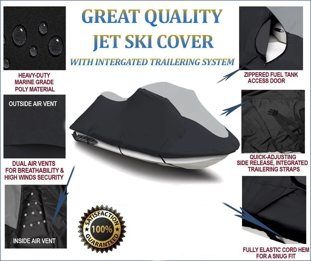 Black/Grey Jet Ski PWC Cover Y915552