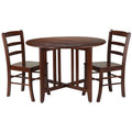 Round Drop Leaf Table with 2 Ladder Back Chairs N62281