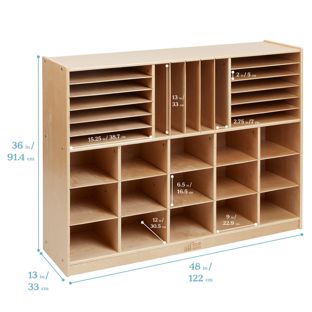 Mobile Storage Cabinet, Natural S76274