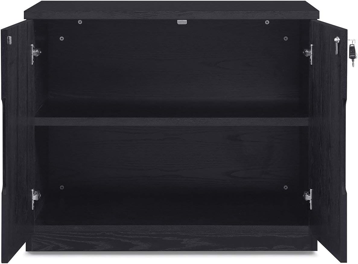 Black Oak 2 Door Storage Printer Cabinet G557
