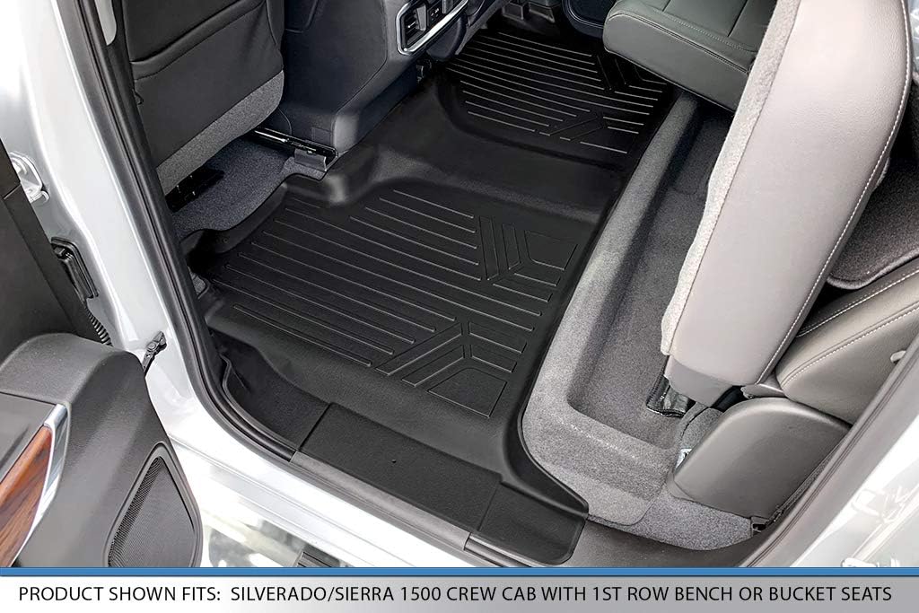 2 Row Black Floor Mat Set for Crew Cab with Bench Seat C902641