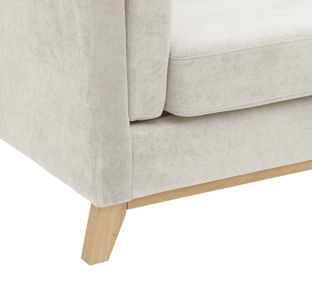 Chenille Fabric 2-Seater Upholstered Sofa Couch with Solid Wood Legs F9421