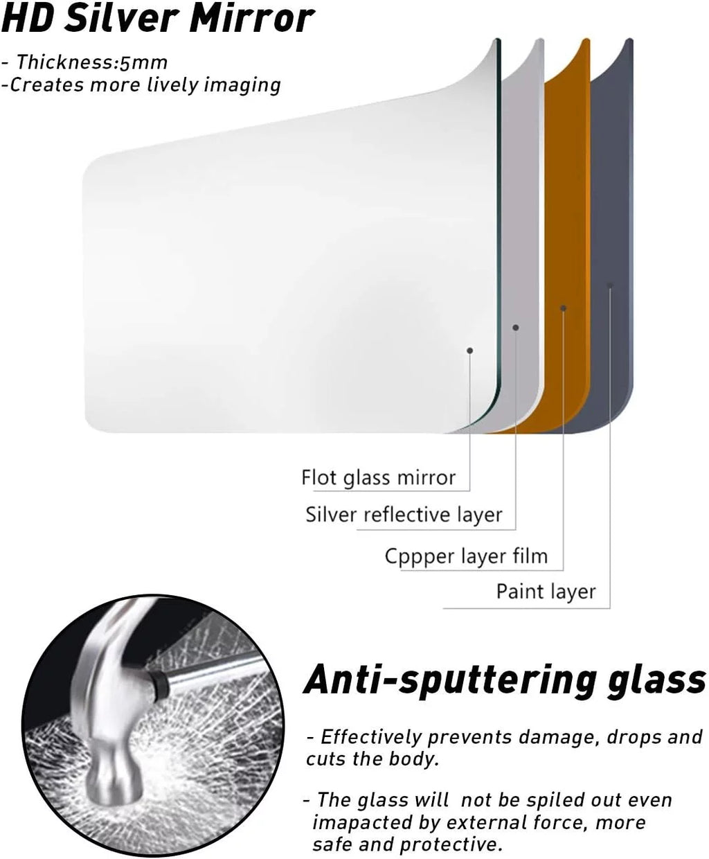 65"x22" Arched Full Length Mirror with Aluminum Frame L473444