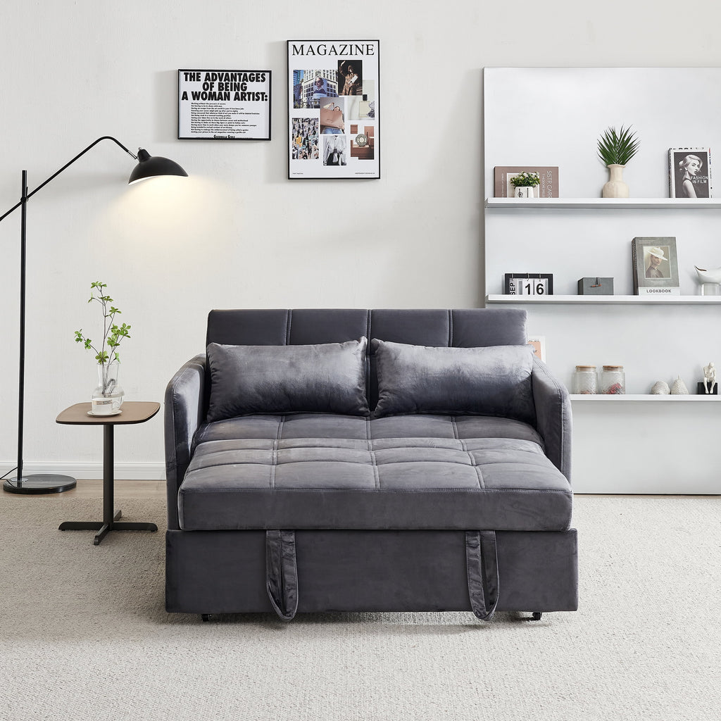 Velvet Pull Out Convertible Sofa Bed S8691