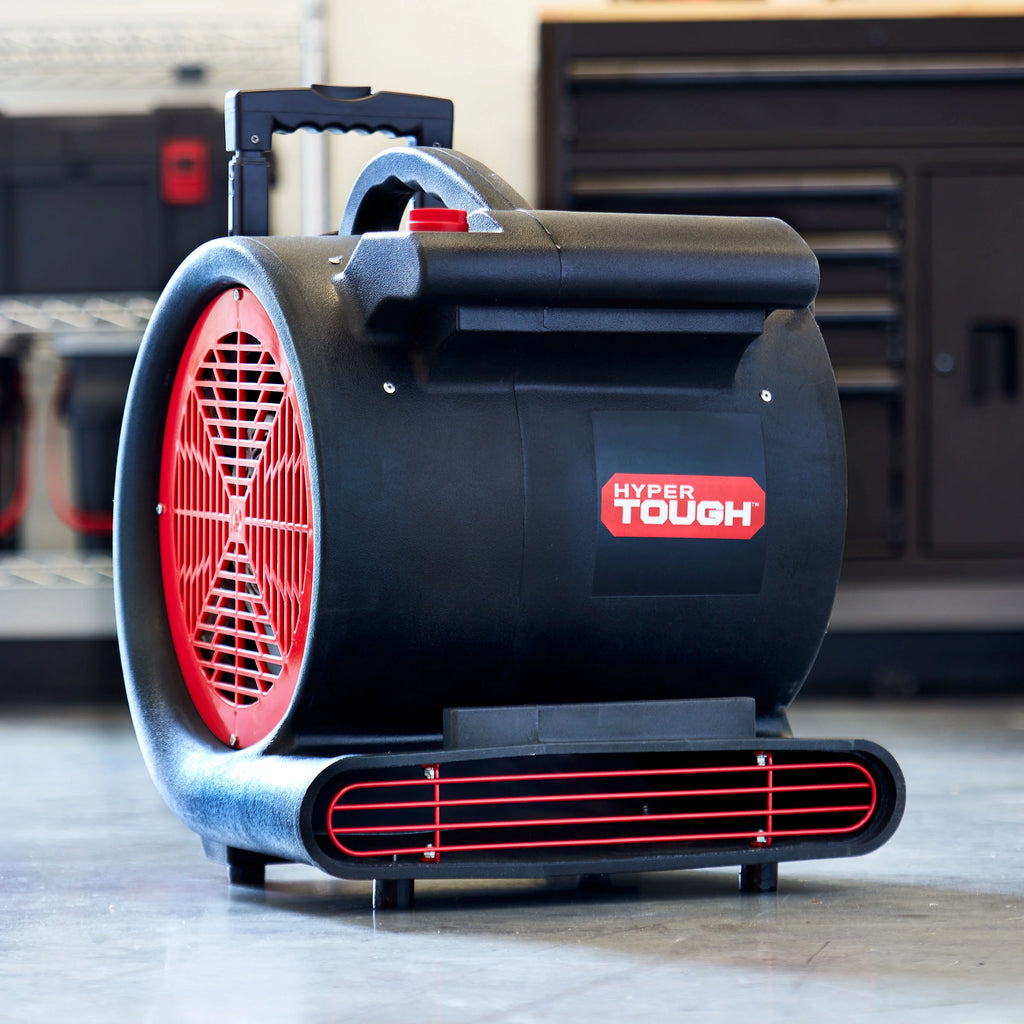 1 HP 3-Speed Utility Fan Air Mover Floor Dryer Black Z646810