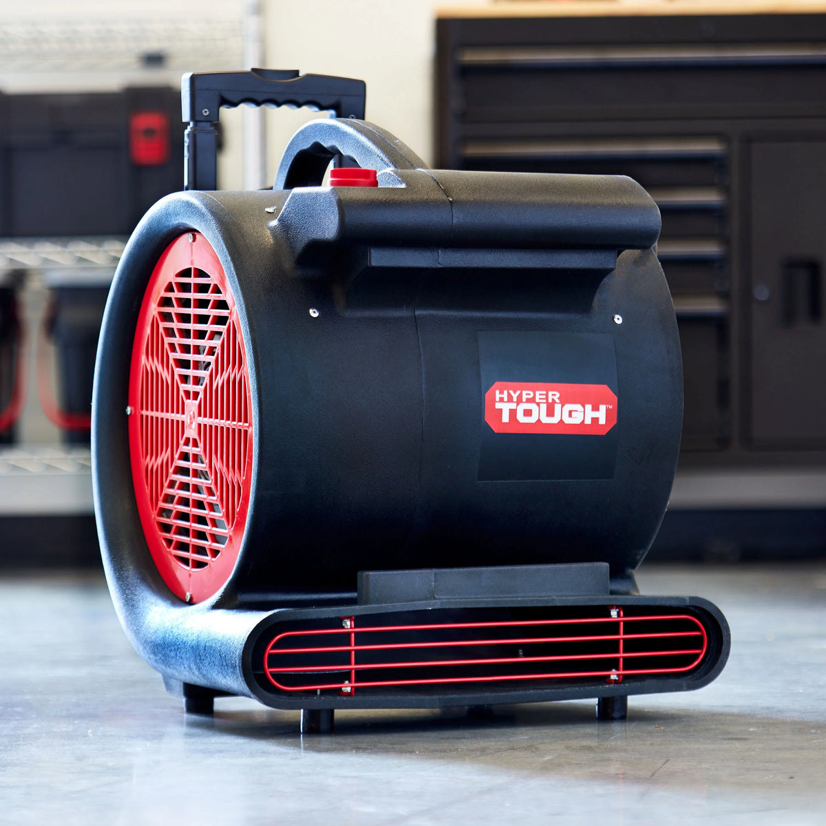 1 HP 3-Speed Utility Fan Air Mover Floor Dryer Black Z646810