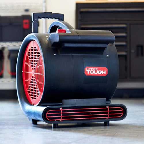 1 HP 3-Speed Utility Fan Air Mover Floor Dryer Black Z646810